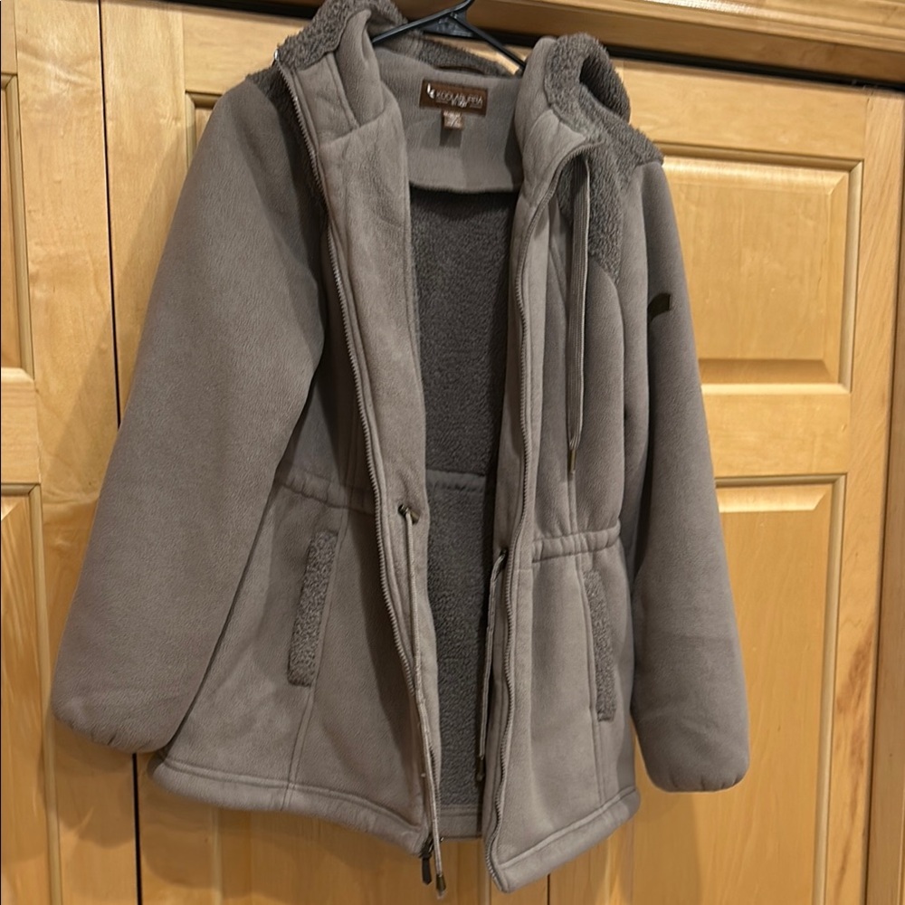 Kookaburra Taupe Fleeced-lined Jacket with Hood